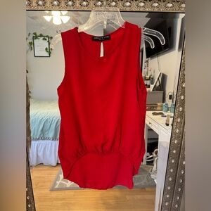 Sheer high low blouse